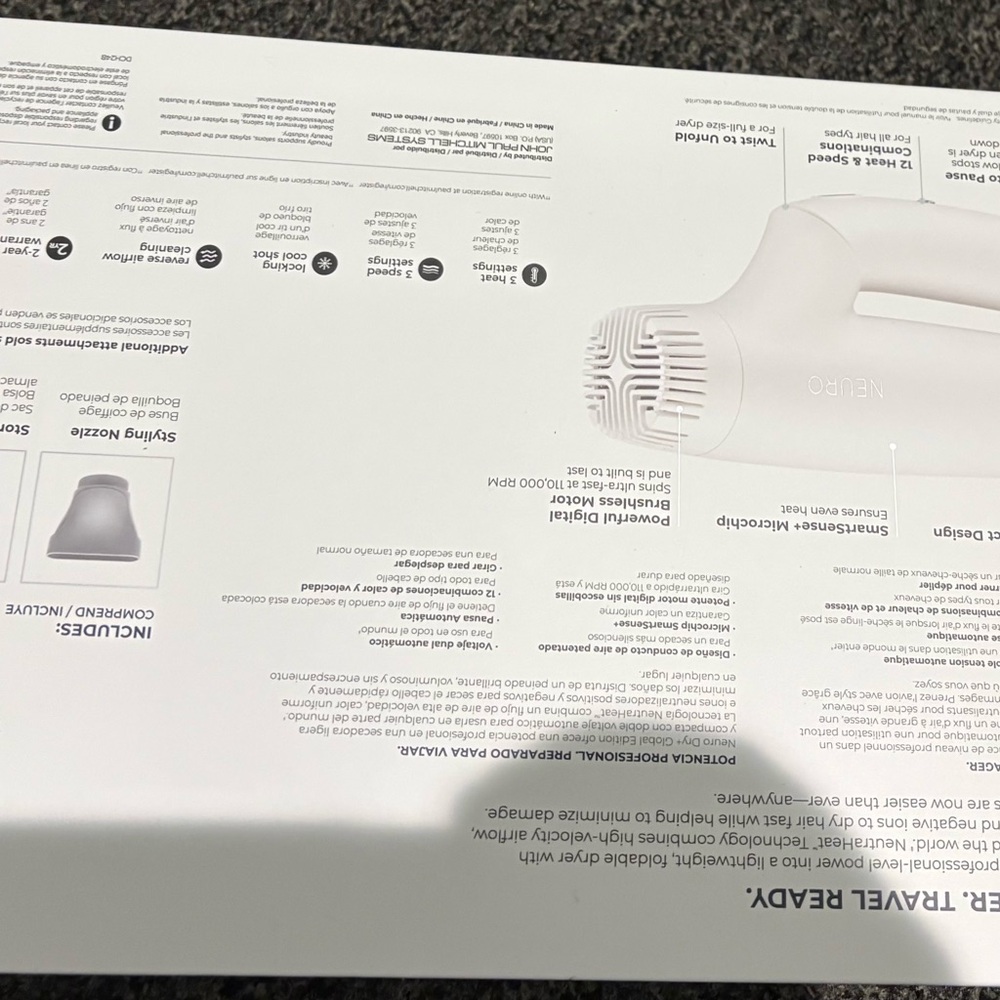 White Professional Hair Dryer - White - Picture 2 of 2